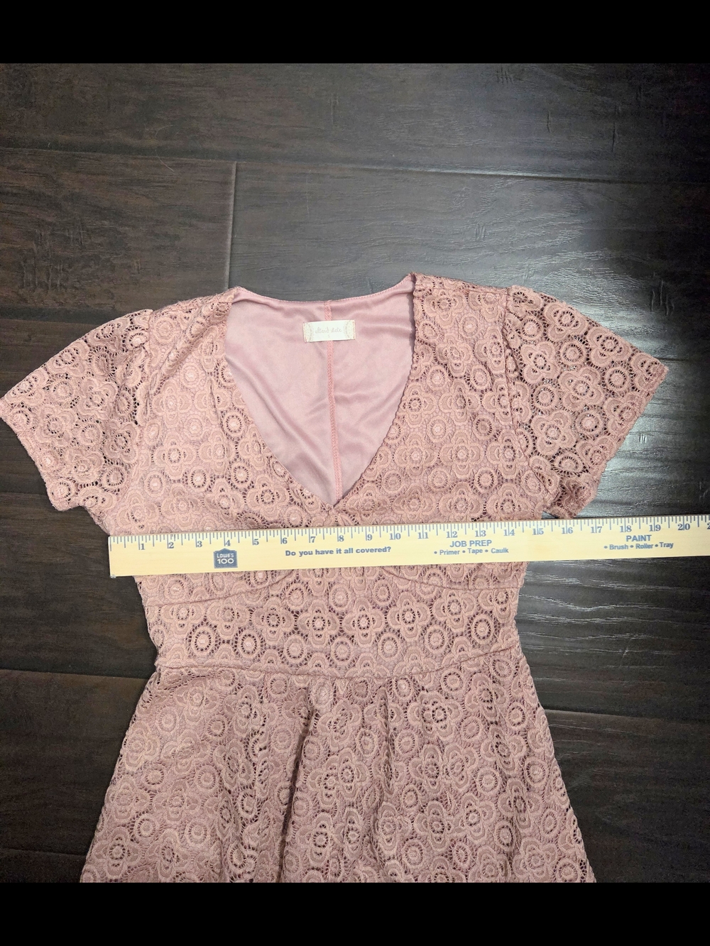 Altar'd State Women’s Pink Lace Fit-and-Flare Dress - Picture 10 of 12